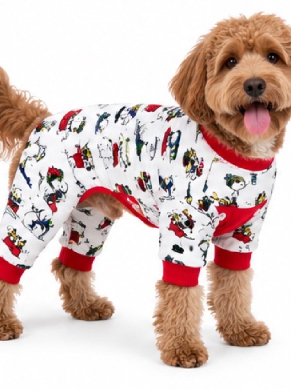 NEW - Peanuts Snoopy Dog Pajamas Size Medium Holiday Christmas Pet PJs Outfit
